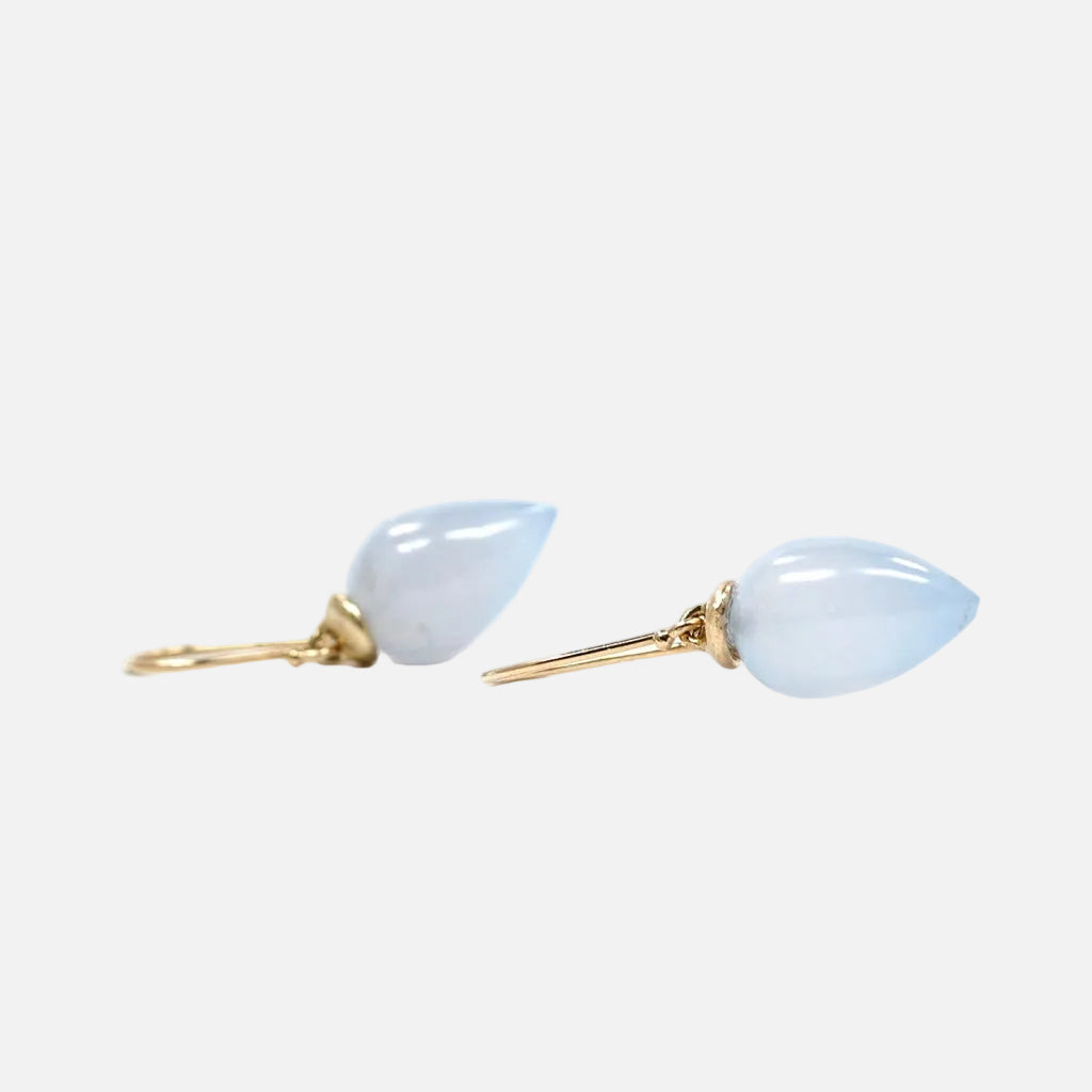 Gorgeous drop chalcedony earrings