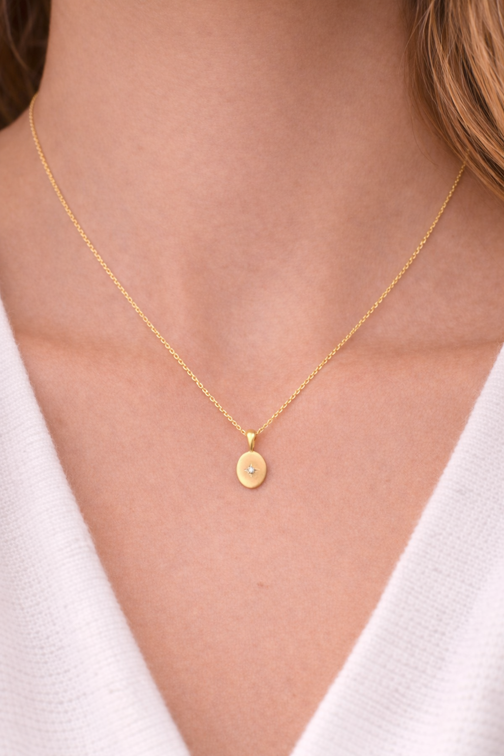 Diamond Cremation Ashes Locket / Necklace 14K Gold - Silver Memorial Jewelry Pendant