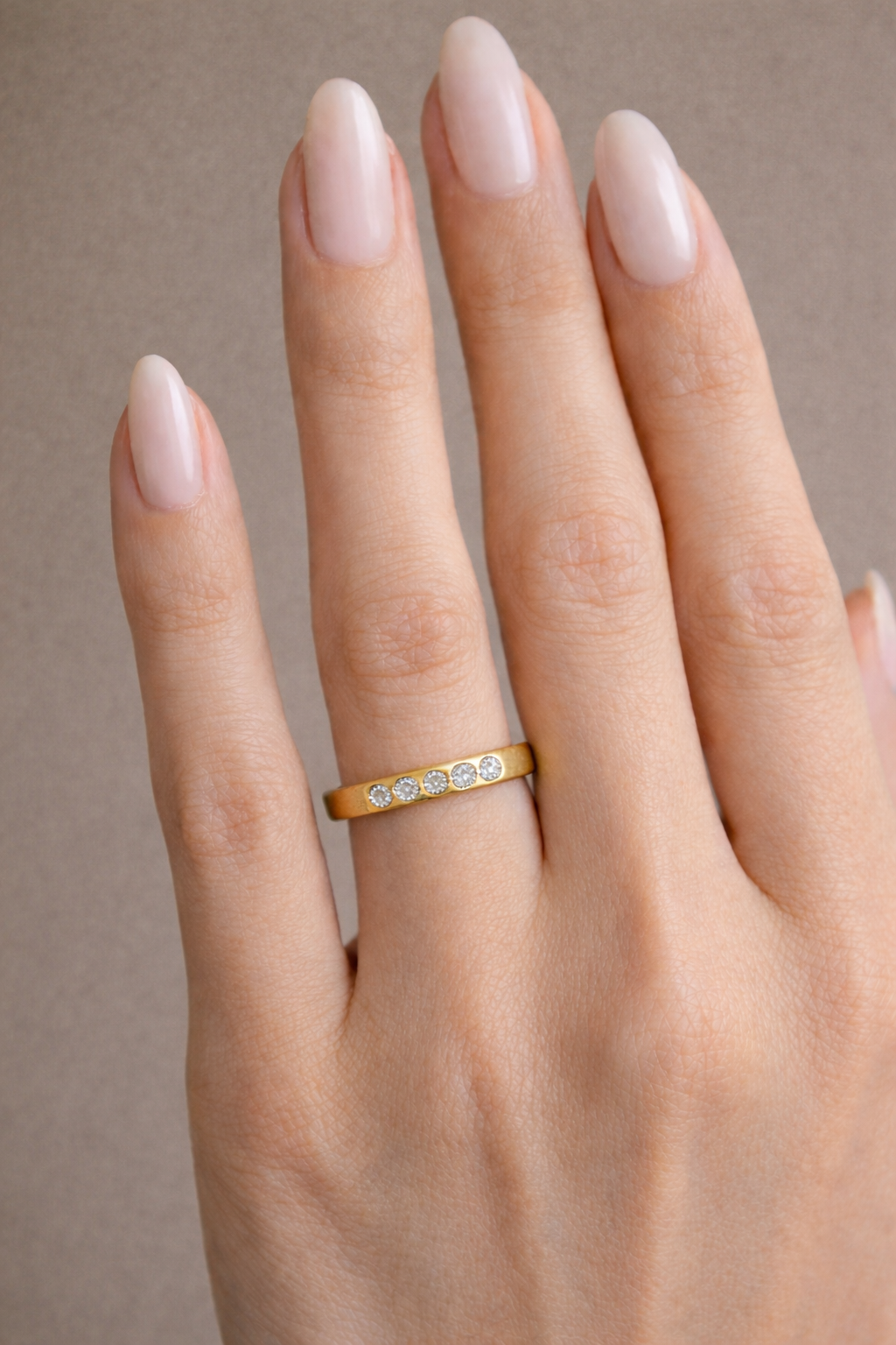Ashes Band with 6 Diamonds | 14k Gold Memorial Ring |