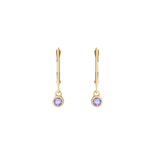 Indulge in the exquisite beauty of tanzanite with these stunning earrings. Crafted with elegance and sophistication, these earrings showcase the mesmerizing allure of tanzanite gemstones, making them the perfect accessory for any special occasion.  3mm Tanzanite 14k Yellow Gold Each earring measures 4mm width by 4.2mm length French Backs