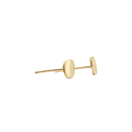 Gold Studs, comfortable to start your day in.  Details  HxW: 5.5mm x 5.35mm 14k Yellow Gold Need different material, stone,