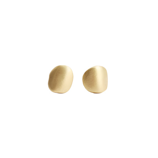 Gold Studs, comfortable to start your day in.  Details  HxW: 5.5mm x 5.35mm 14k Yellow Gold Need different material, stone,