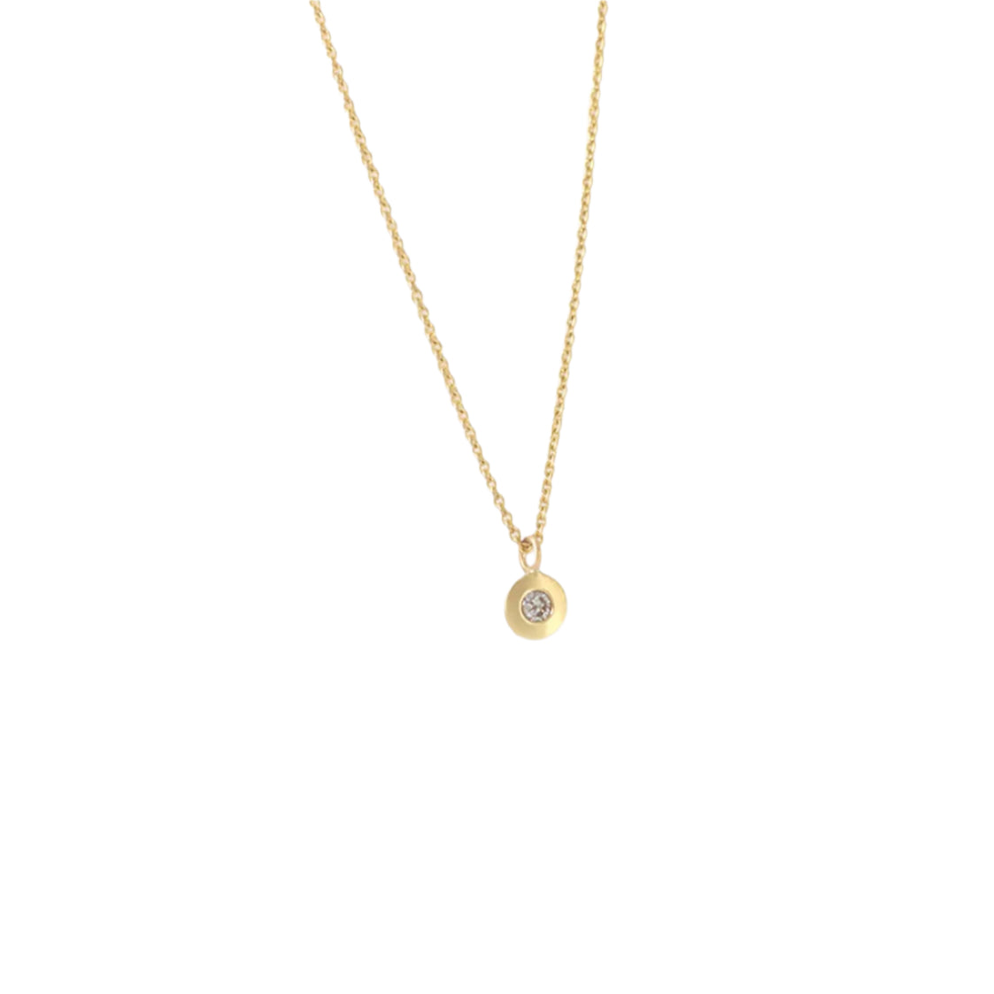 Textured Diamond Disk / Necklace