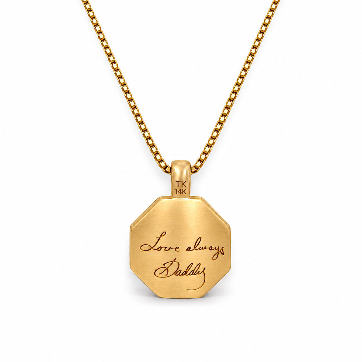 14K Octogan Holding Pendant/ Cremation/ Ashes