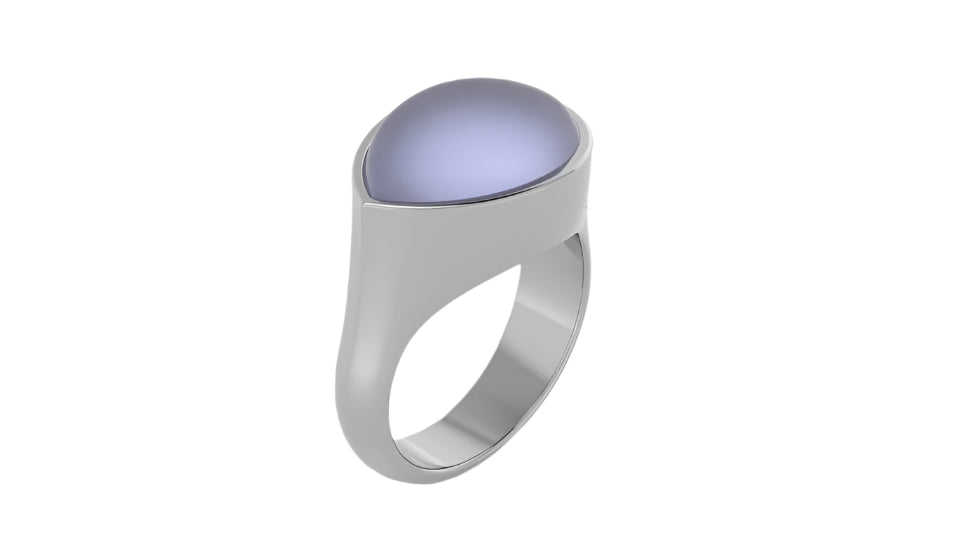 Cremation chalcedony ring 