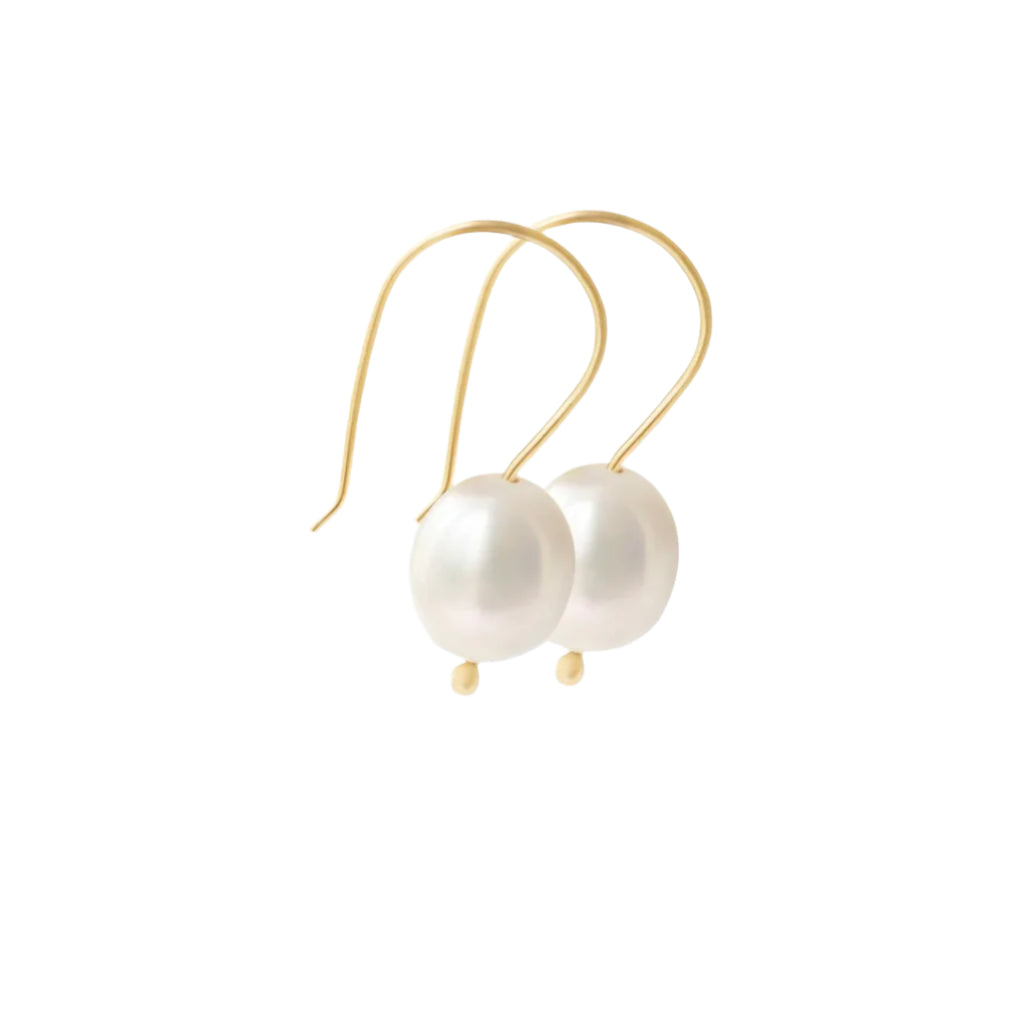 14k and Sterling silver pearl earrings 