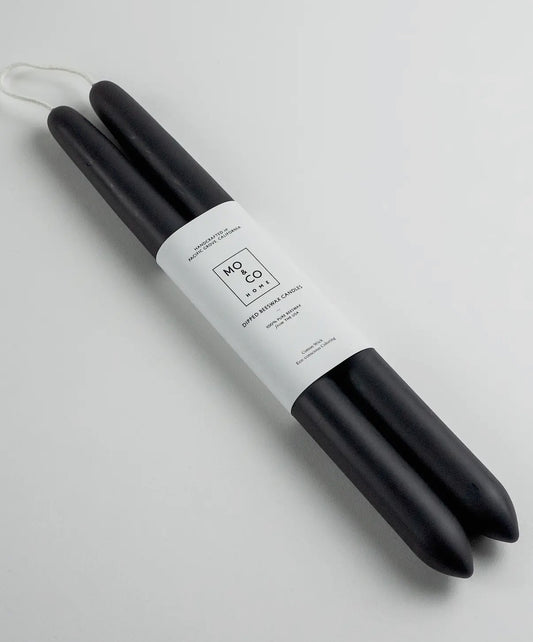 MO & Co  14” Taper Beeswax Candles Pair