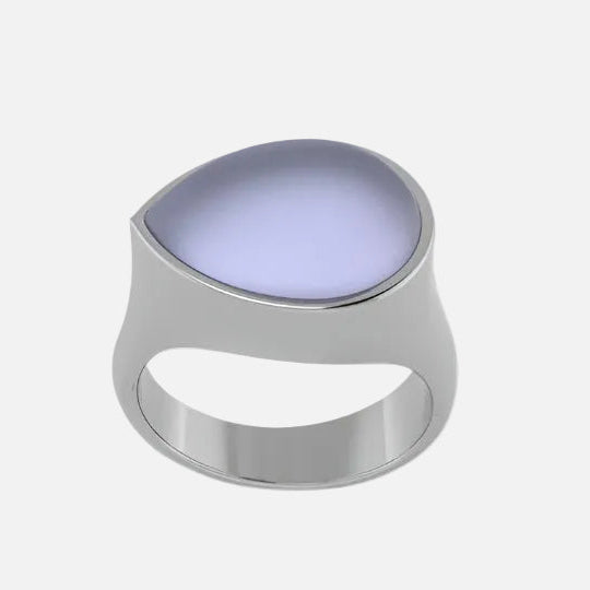 Pear Shaped Chalcedony Cremation – handmade jewelry by Tricia Kirkland