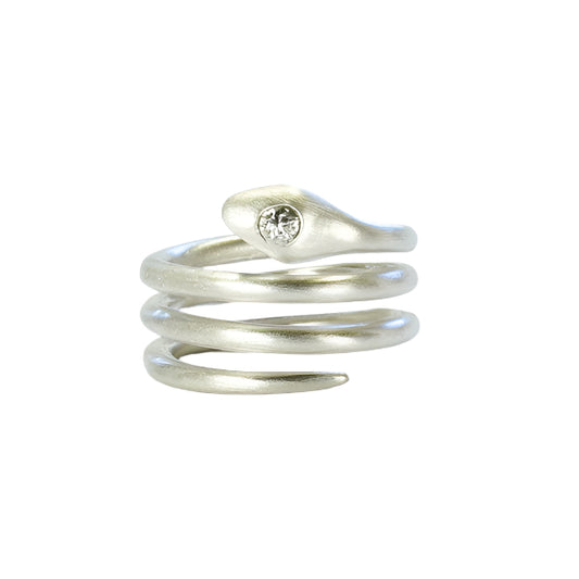 sterling silver sapphire snake ring