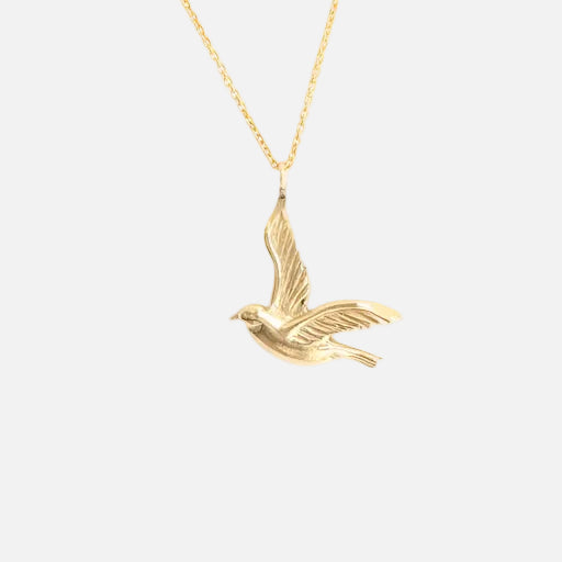 Bird / Necklace 14K Gold - Silver – handmade jewelry by Tricia Kirkland