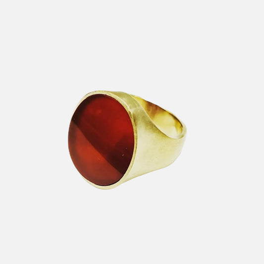Carnelian / Ring 14K Gold - Silver – handmade jewelry by Tricia Kirkland