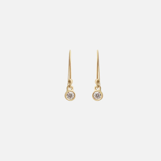 Diamond Drop / Earrings 14K Gold - Silver – handmade jewelry by Tricia Kirkland