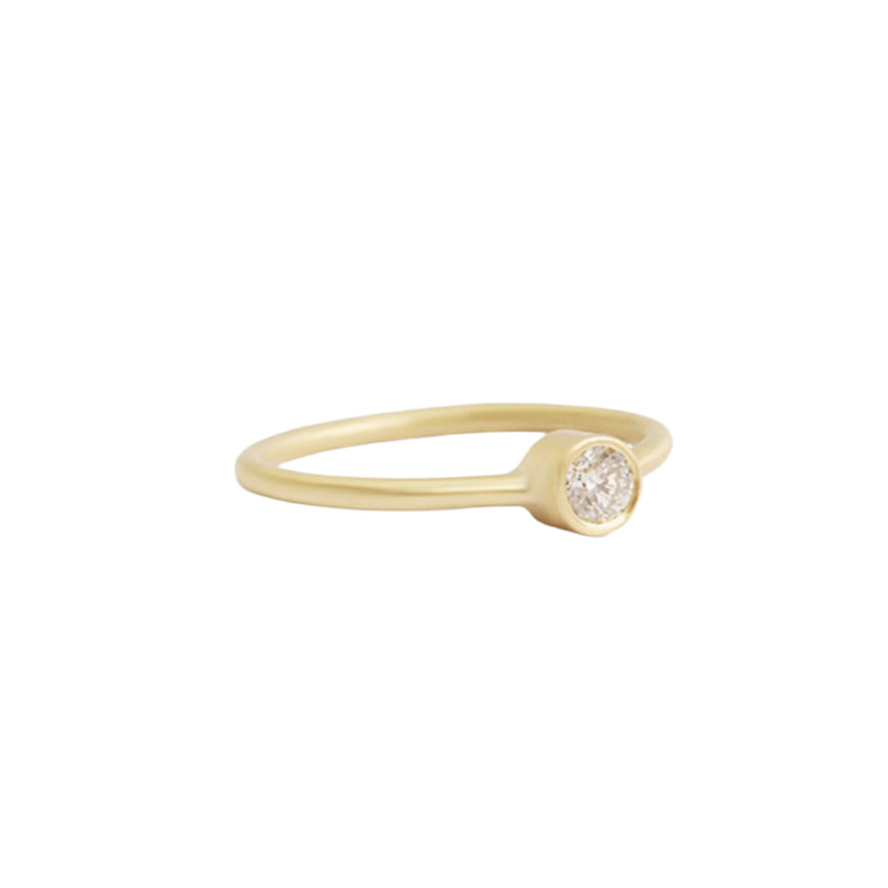 Single Diamond / Ring 14K Gold - Silver – handmade jewelry by Tricia Kirkland